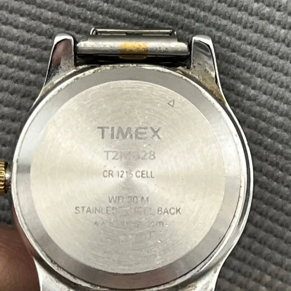 Timex Women's Gold Silver Two Tone Water Resistance Expansion Band Watch‎ T2M828